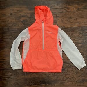 Columbia pink and white windbreaker